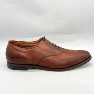 Allen Edmonds Mens 13D Carlyle Oxford Dress Shoes‎ Brown Leather Plain Toe Derby